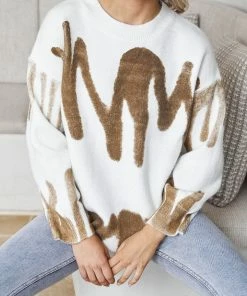 Pink Diamond Wasilla Knit - White Print