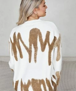 Pink Diamond Wasilla Knit - White Print