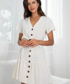 HQ Fashion DRESSES Wela Dress - Beige