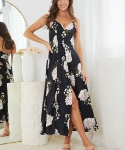 Miracle Fashion DRESSES Wilhemina Dress - Black Floral