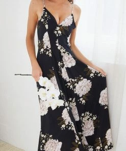 Miracle Fashion DRESSES Wilhemina Dress - Black Floral