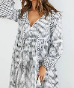 Miracle Fashion Willa Dress - White Print DRESSES 12 Miracle Fashion Willa Dress - White Print DRESSES