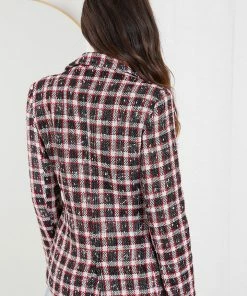 White Closet Winfrey Blazer - Red Check CLOTHING 11 White Closet Winfrey Blazer - Red Check CLOTHING