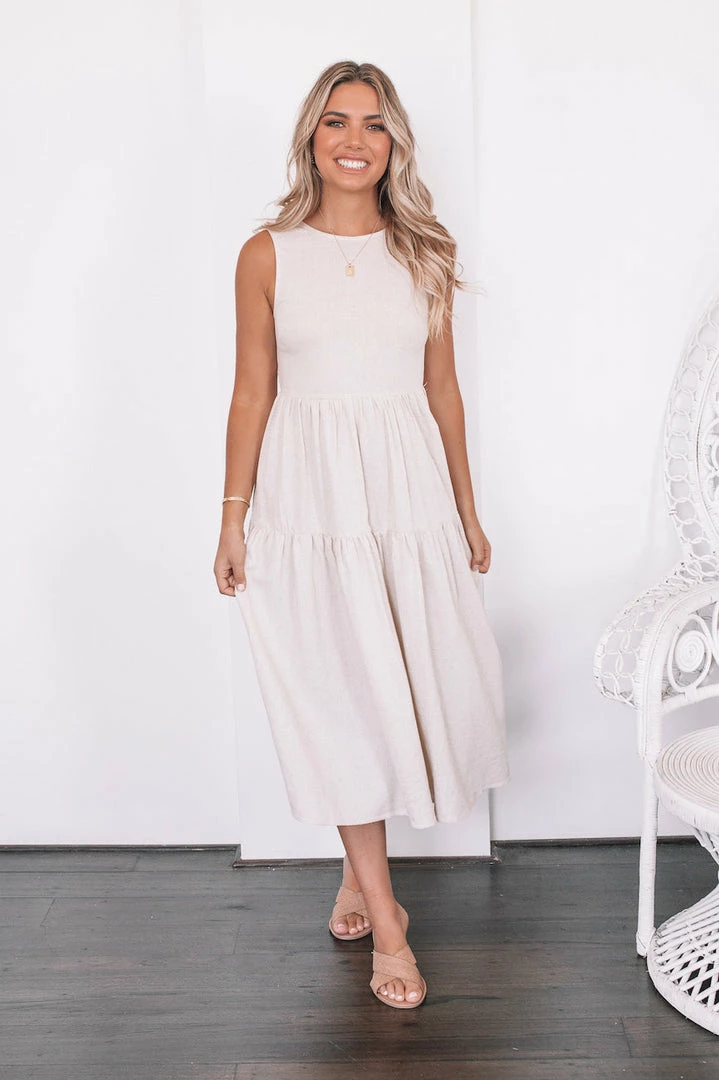 Qtrend Fashion PTY LTD Winslove Dress - Beige DRESSES 4 Qtrend Fashion PTY LTD Winslove Dress - Beige DRESSES