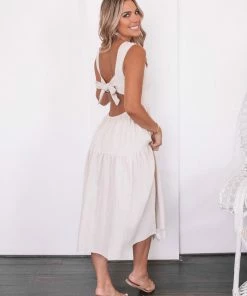 Qtrend Fashion PTY LTD Winslove Dress - Beige DRESSES