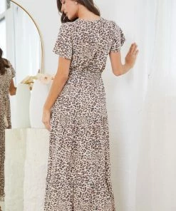 Miracle Fashion DRESSES Wisteria Dress - Beige Print