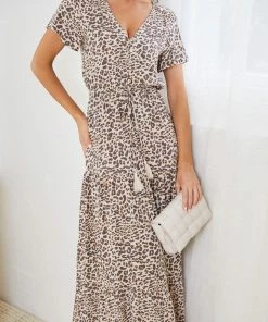 Miracle Fashion DRESSES Wisteria Dress - Beige Print 12 Miracle Fashion DRESSES Wisteria Dress - Beige Print