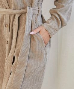 Desire Wrenley Shirt Dress - Beige DRESSES