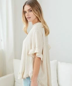 Miracle Fashion CLOTHING Yarie Blouse - Beige