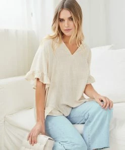 Miracle Fashion CLOTHING Yarie Blouse - Beige