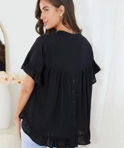 Miracle Fashion Yarie Blouse - Black 11 Miracle Fashion Yarie Blouse - Black