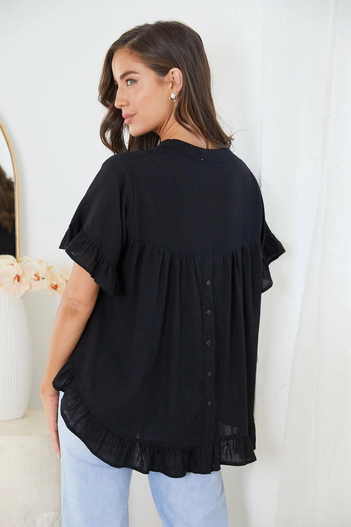 Miracle Fashion Yarie Blouse - Black 5 Miracle Fashion Yarie Blouse - Black