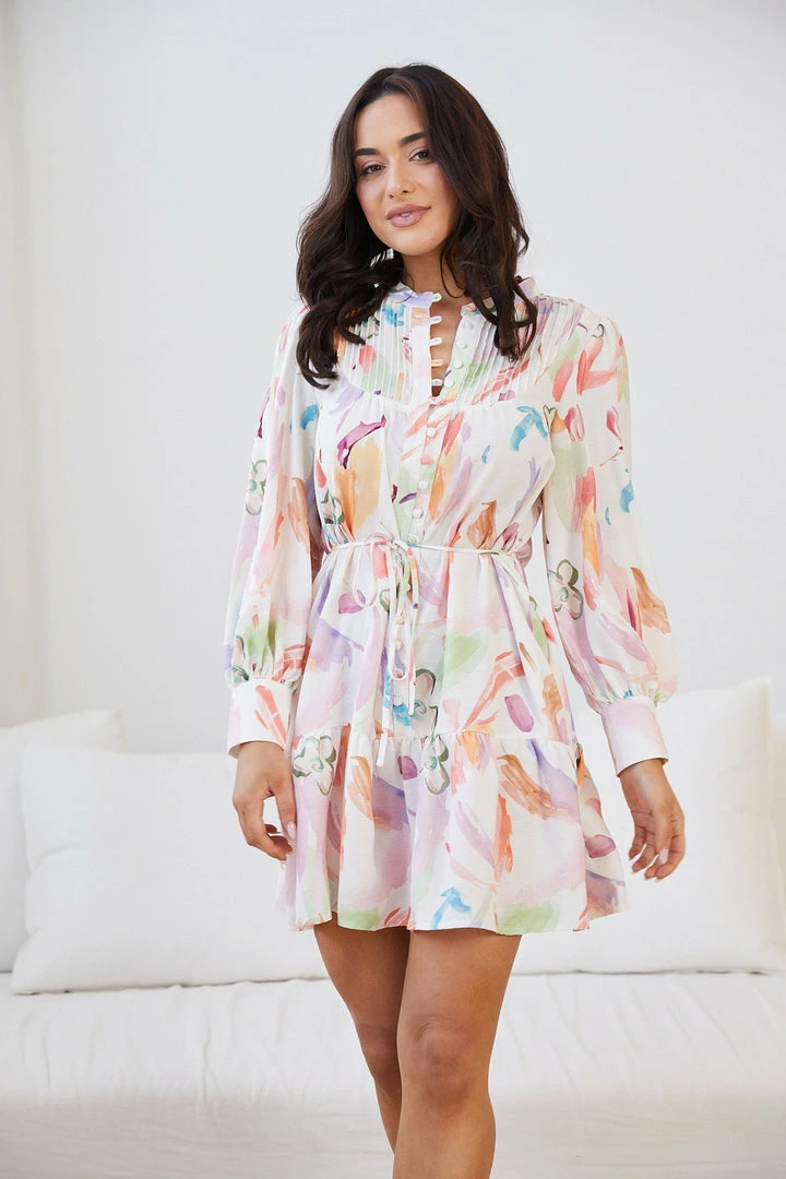 Desire Yarla Dress - White Print Cocktail Dresses 4 Desire Yarla Dress - White Print Cocktail Dresses