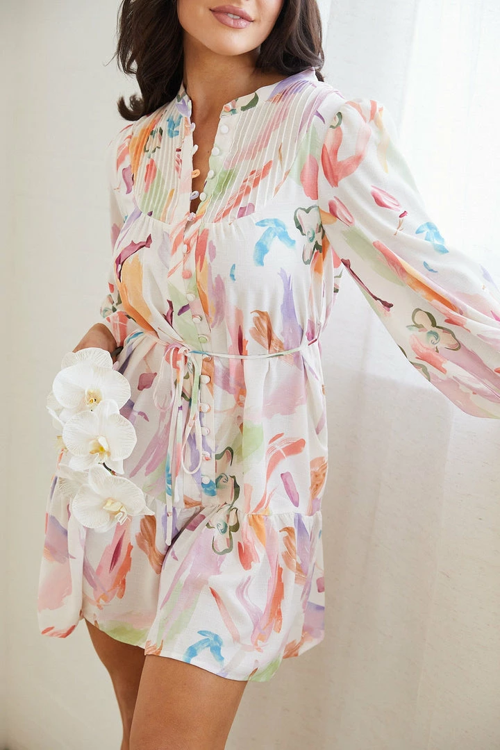 Desire Yarla Dress - White Print Cocktail Dresses 3 Desire Yarla Dress - White Print Cocktail Dresses