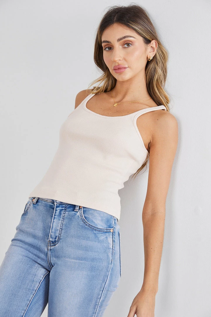 Qtrend Fashion PTY LTD Yolonda Singlet - Beige CLOTHING 7 Qtrend Fashion PTY LTD Yolonda Singlet - Beige CLOTHING