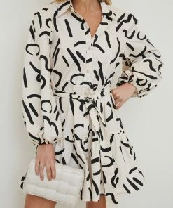 YH & Co (Chloe Yip) Yorkie Dress - Beige Print