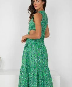 YH & Co (Chloe Yip) DRESSES Yoshi Dress - Green Floral