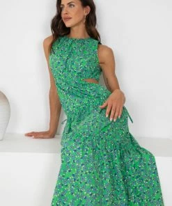 YH & Co (Chloe Yip) DRESSES Yoshi Dress - Green Floral