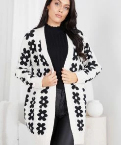 Miracle Fashion Yssabelline Cardigan - Black Floral