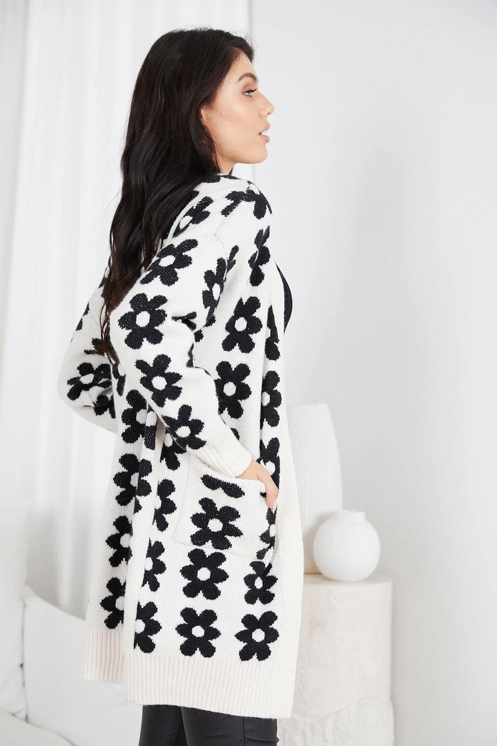 Miracle Fashion Yssabelline Cardigan - Black Floral 6 Miracle Fashion Yssabelline Cardigan - Black Floral