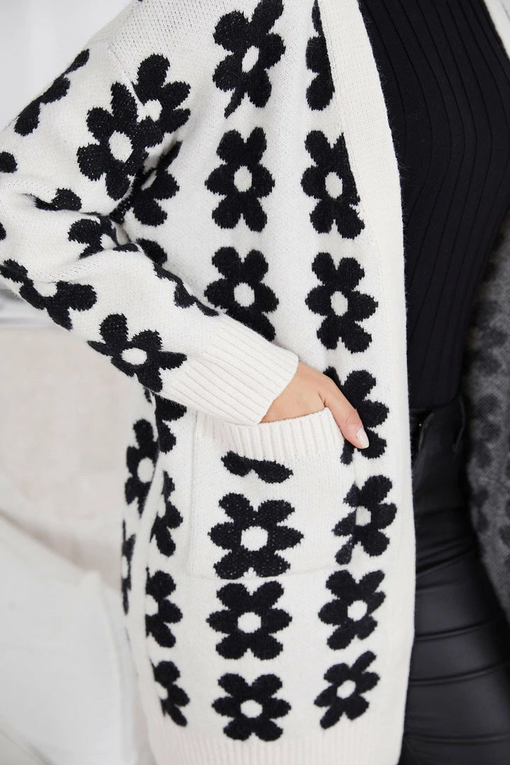 Miracle Fashion Yssabelline Cardigan - Black Floral 9 Miracle Fashion Yssabelline Cardigan - Black Floral