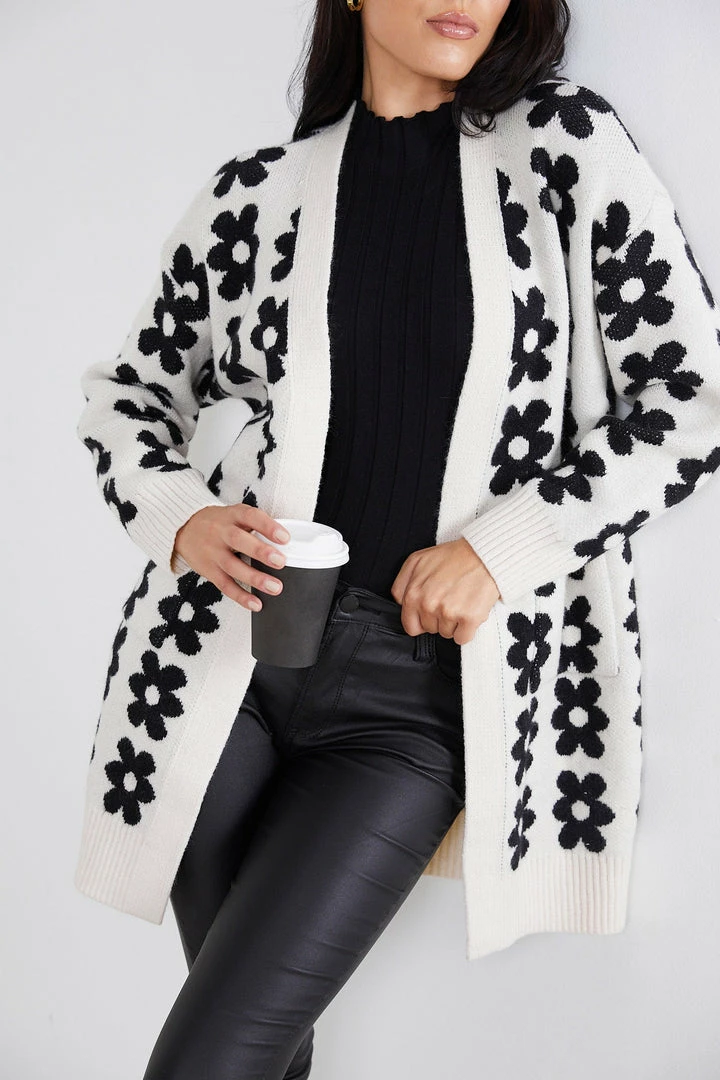 Miracle Fashion Yssabelline Cardigan - Black Floral 3 Miracle Fashion Yssabelline Cardigan - Black Floral