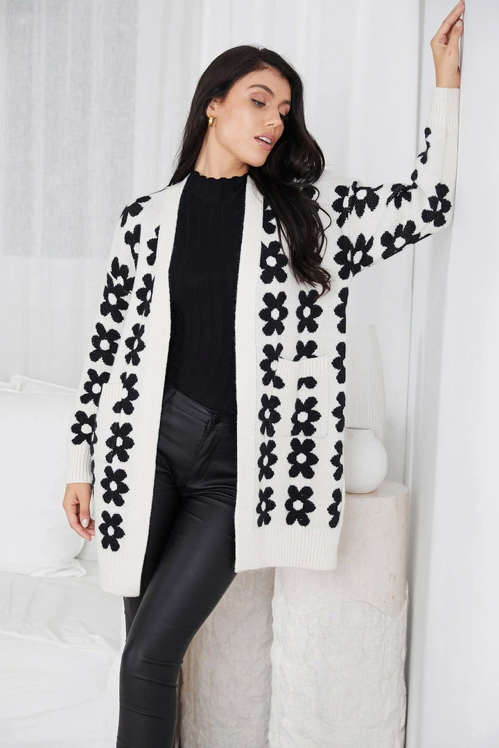 Miracle Fashion Yssabelline Cardigan - Black Floral 8 Miracle Fashion Yssabelline Cardigan - Black Floral