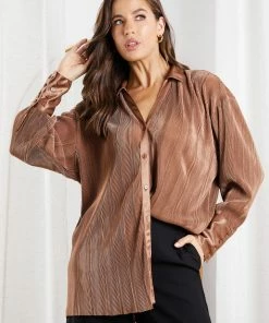 Style Box CLOTHING Yukina Shirt - Mocha