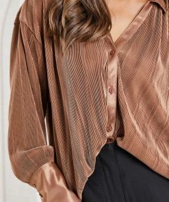Style Box CLOTHING Yukina Shirt - Mocha