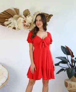 WeLove Fashion Yule Dress - Red