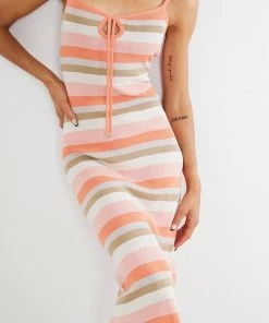 Indikah DRESSES Zayna Dress - Multi Stripe