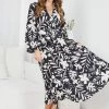 Style Box Zebina Dress - Black Floral