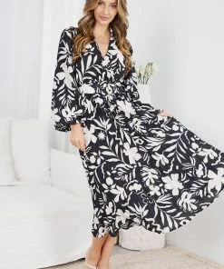 Style Box Zebina Dress - Black Floral