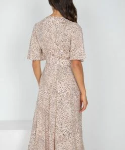 Sunny Girl Zelda Dress - Beige Print DRESSES