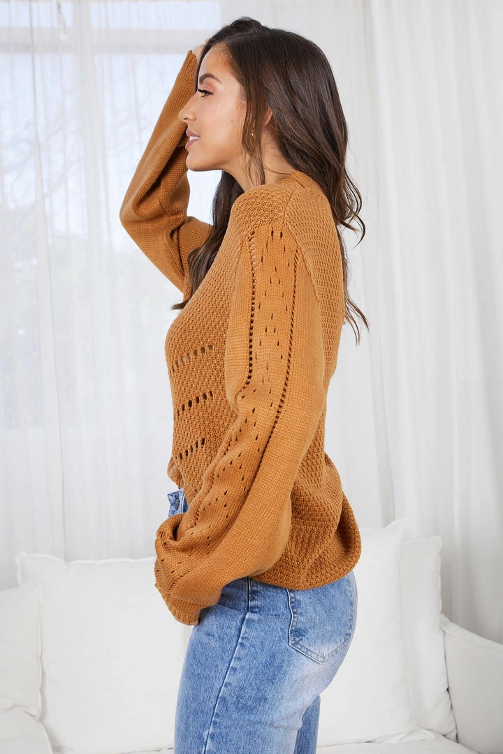 HQ Fashion CLOTHING Zingy Knit - Camel 4 HQ Fashion CLOTHING Zingy Knit - Camel