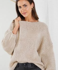 Desire Zinny Knit - Mocha CLOTHING