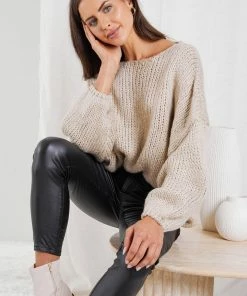 Desire Zinny Knit - Mocha CLOTHING
