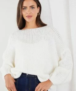 Desire Zinny Knit - Off White CLOTHING