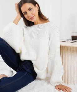 Desire Zinny Knit - Off White CLOTHING