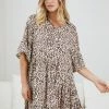 Miracle Fashion Zorae Dress - Beige Print