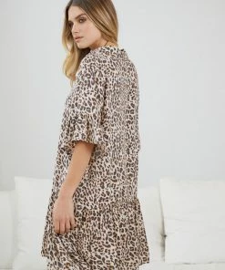 Miracle Fashion Zorae Dress - Beige Print