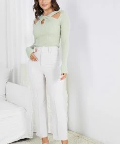 Style State Zweena Knit Top - Avocado CLOTHING