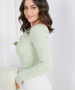 Style State Zweena Knit Top - Avocado CLOTHING