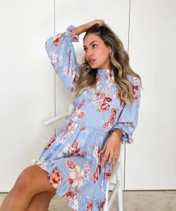 Willo Fashion Adreana Dress - Blue Floral