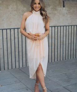 Esther Luxe Amaryllis Dress - Soft Peach