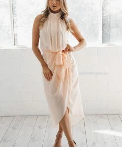 Esther Luxe Amaryllis Dress - Soft Peach 16 Esther Luxe Amaryllis Dress - Soft Peach