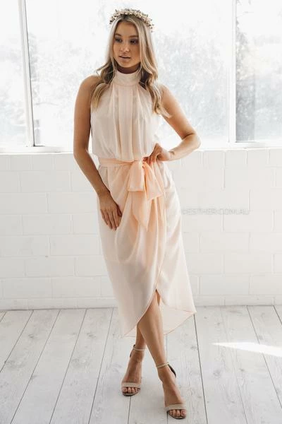 Esther Luxe Amaryllis Dress - Soft Peach 6 Esther Luxe Amaryllis Dress - Soft Peach