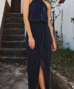 Esther Luxe DRESSES Amaryllis Maxi Dress - Navy