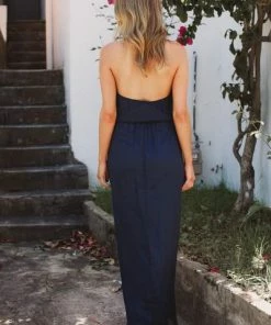 Esther Luxe DRESSES Amaryllis Maxi Dress - Navy