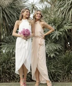 Esther Luxe Amaryllis Maxi Dress - Soft Peach DRESSES